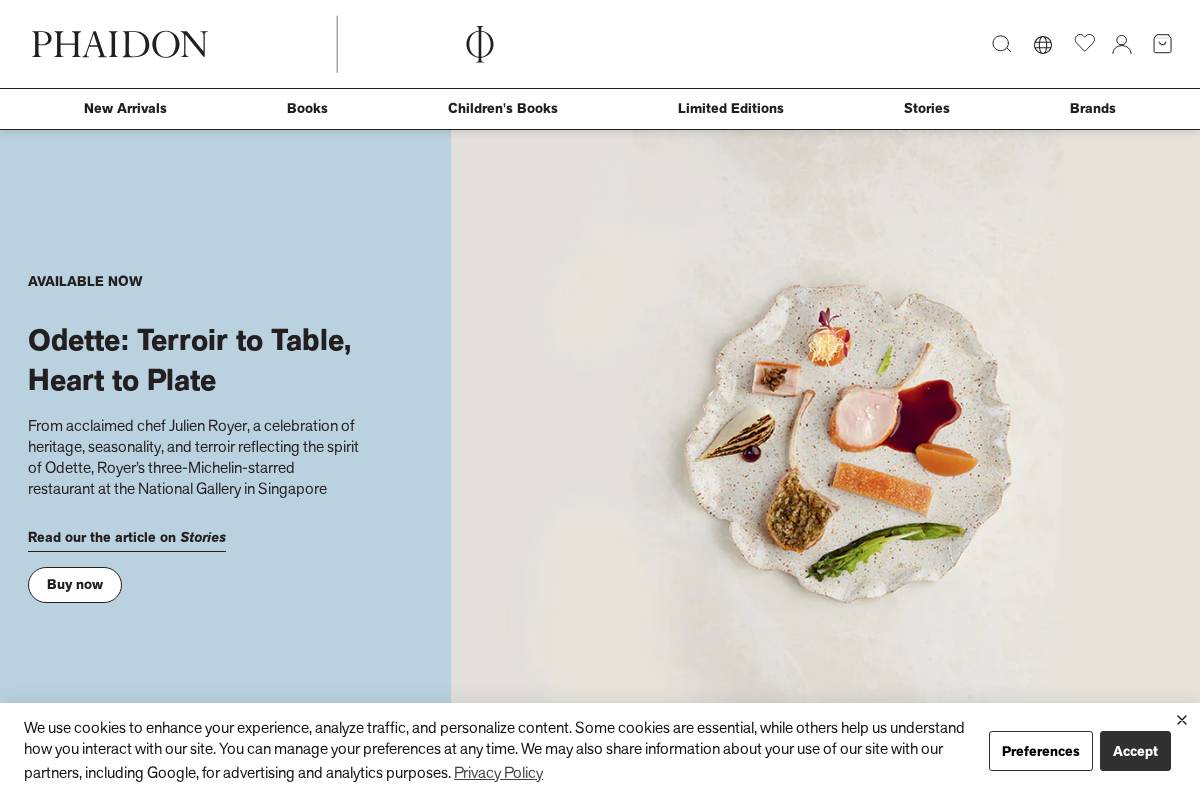 Phaidon.com homepage screenshot