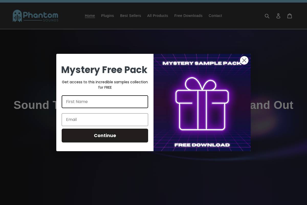phantom-sounds.com homepage screenshot