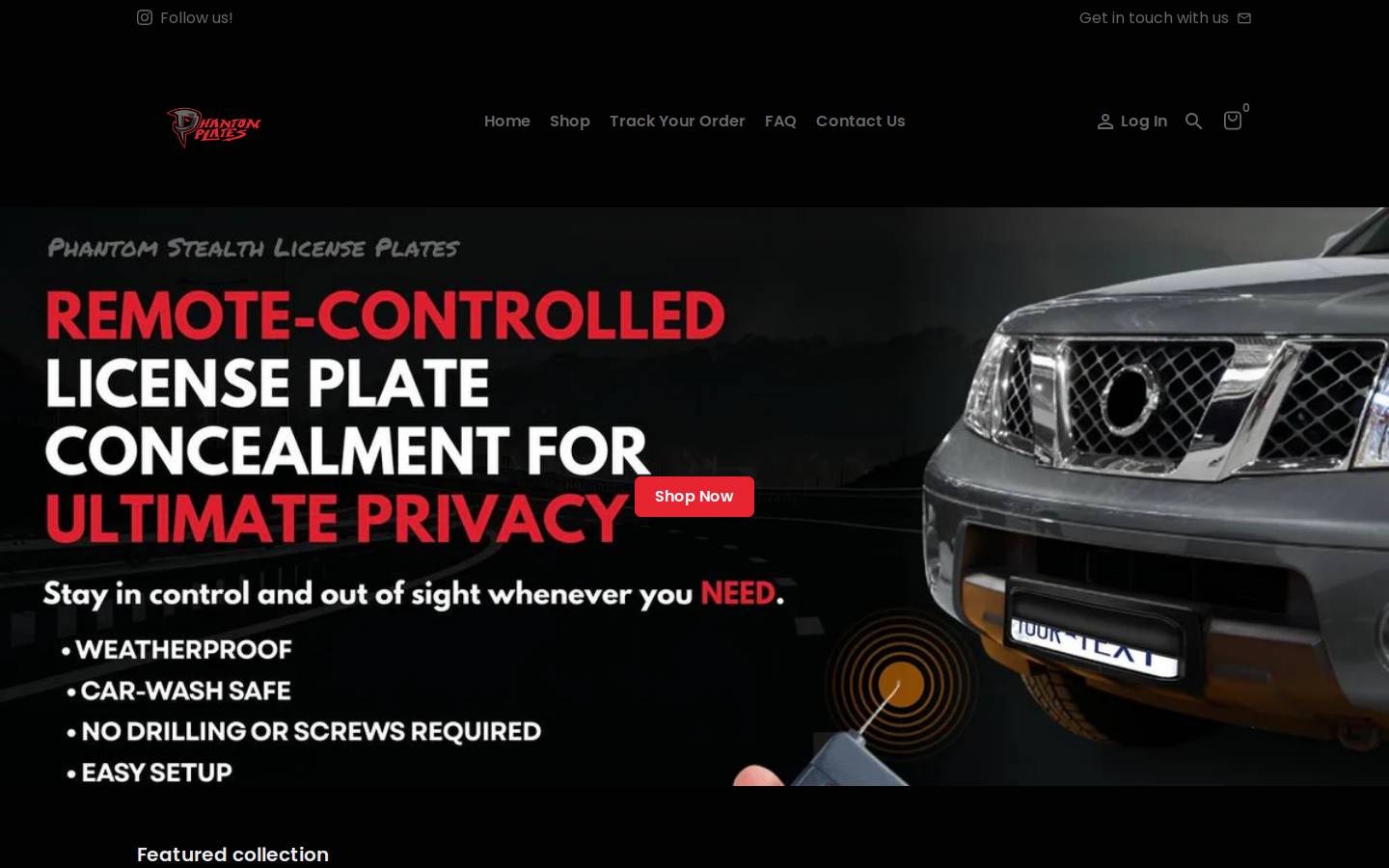 phantomplates.com homepage screenshot