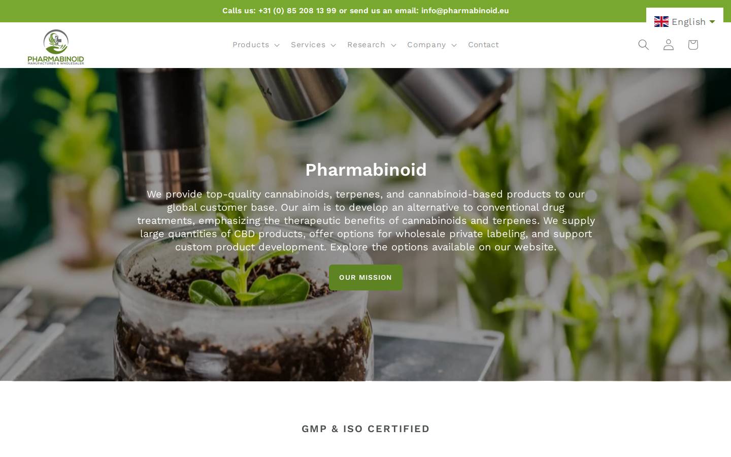 pharmabinoid.de homepage screenshot