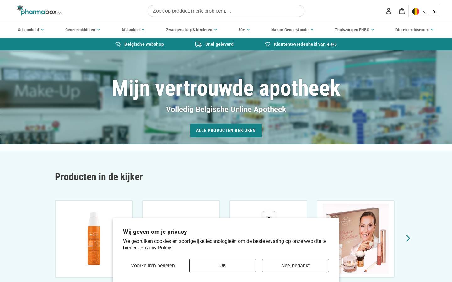 Pharmabox homepage screenshot