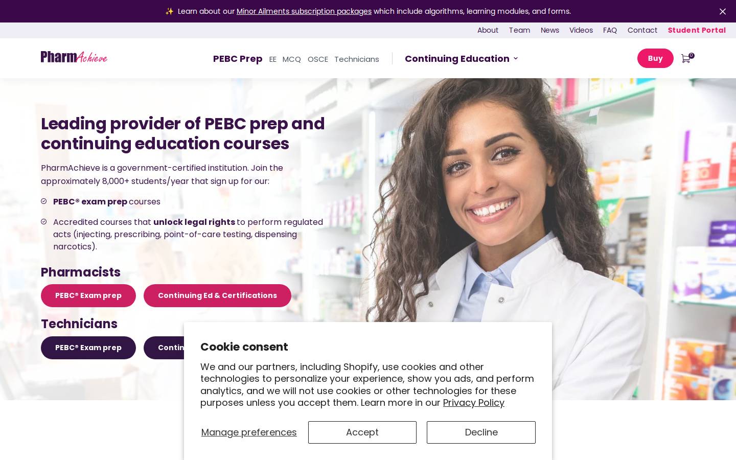 pharmachieve.com homepage screenshot