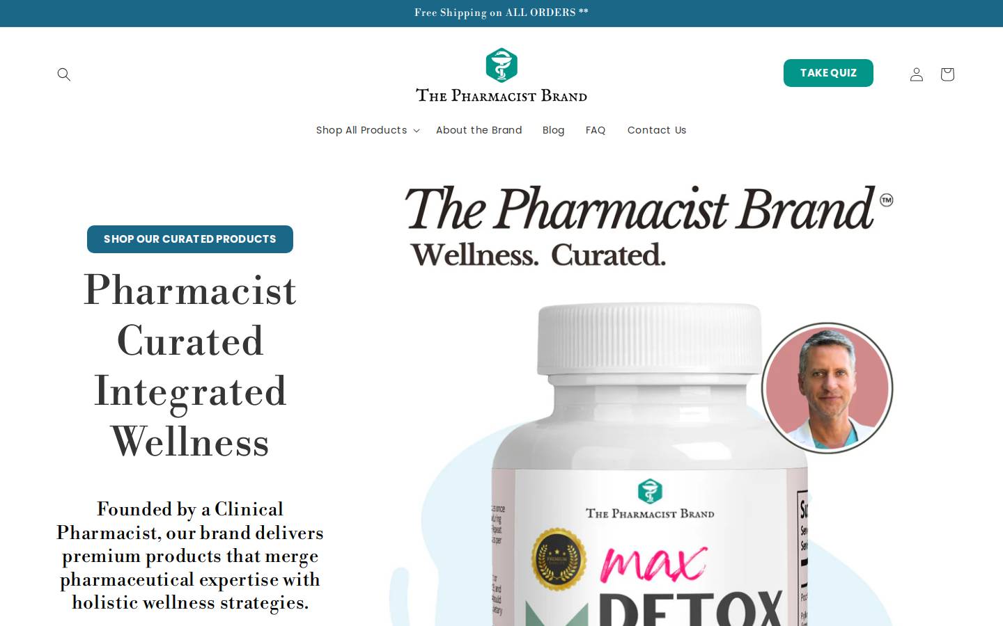 pharmacistbrand.com homepage screenshot