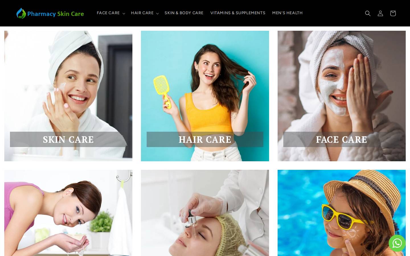 pharmacyskincare.com homepage screenshot