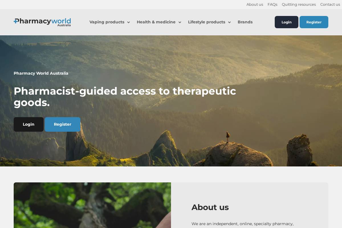 pharmacyworldaustralia.com.au homepage screenshot