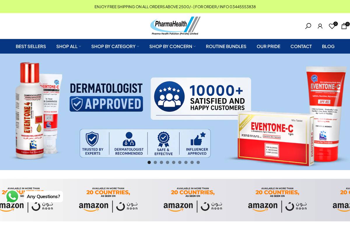 pharmahealth.com.pk homepage screenshot