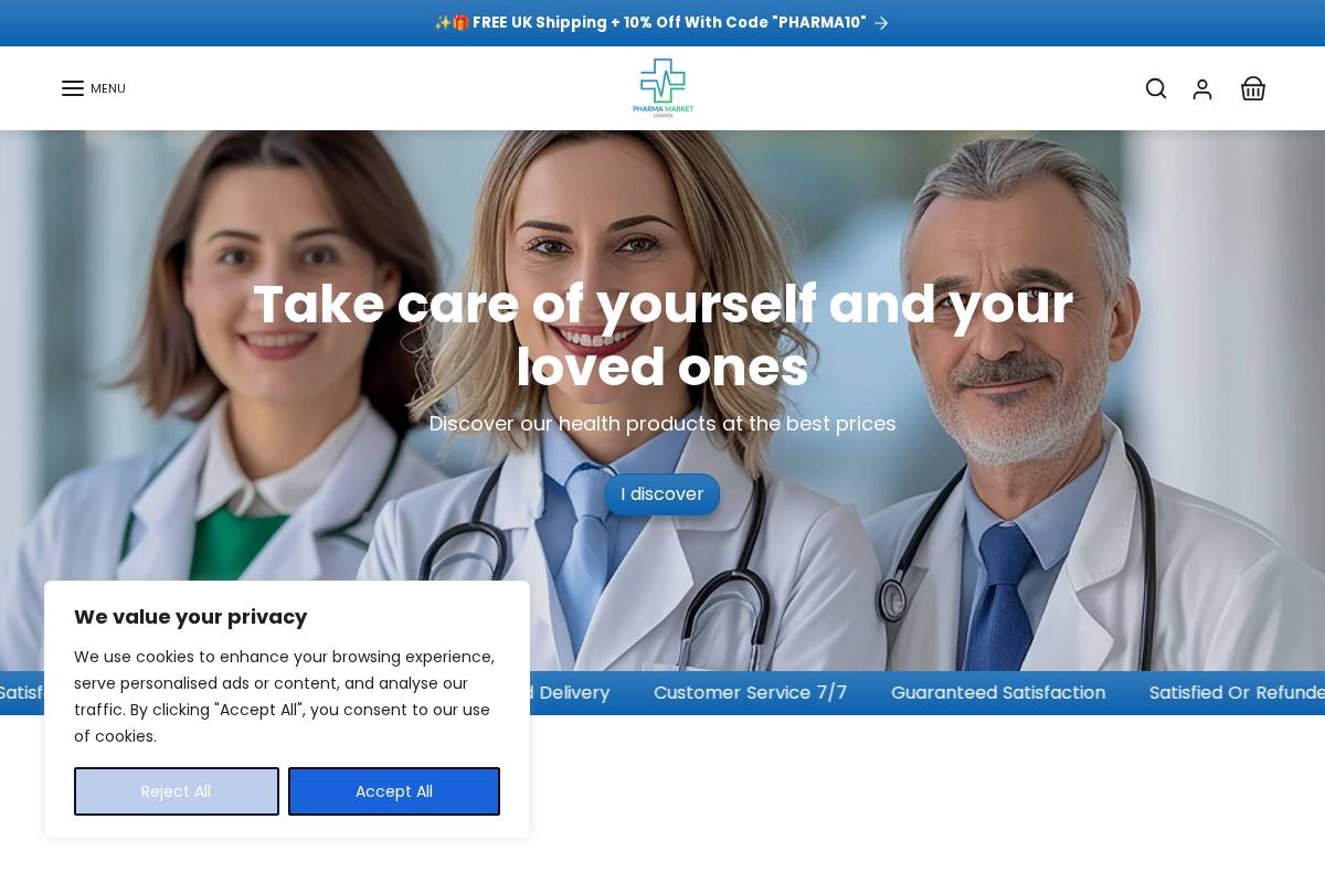Pharmamarket Uk homepage screenshot
