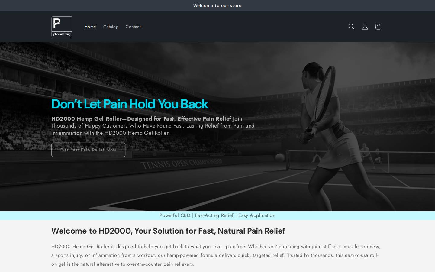 Pharmstrong homepage screenshot