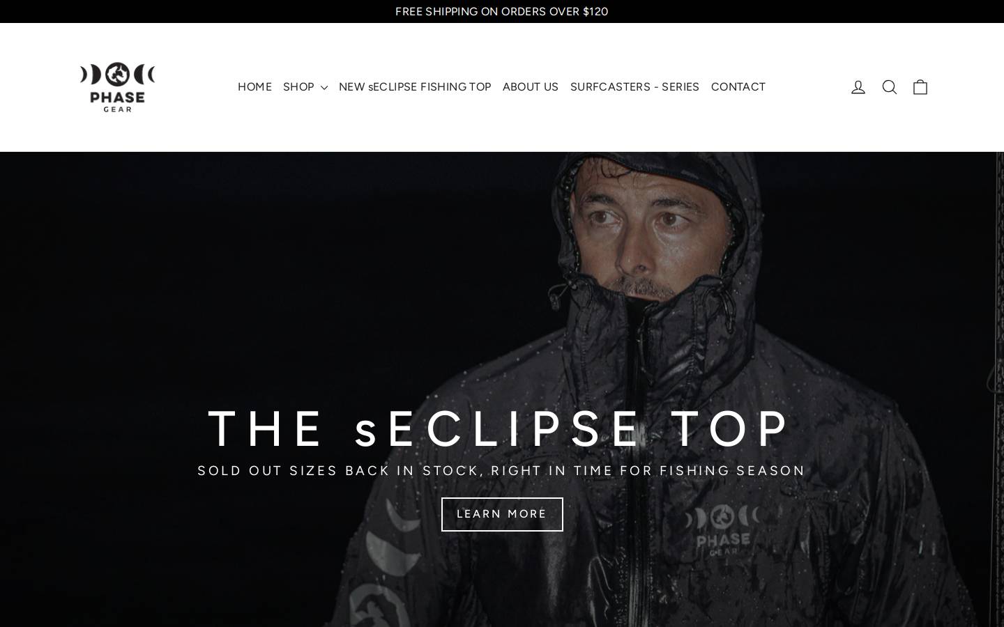 phase-gear.com homepage screenshot