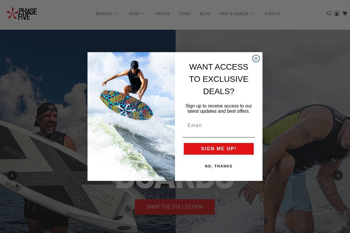 phase5boards.com homepage screenshot