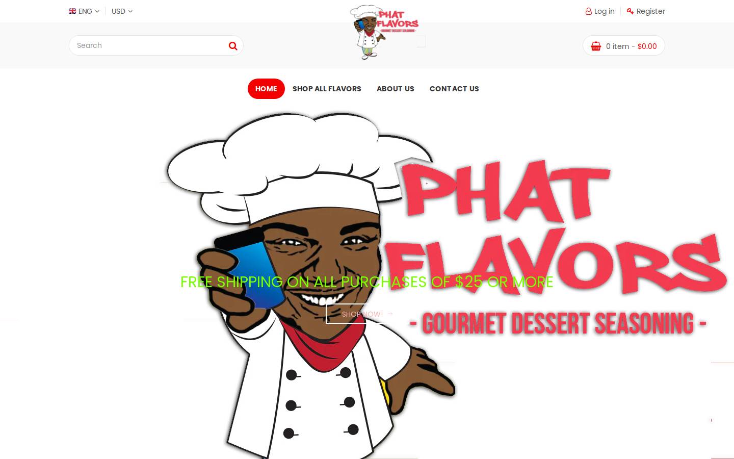phatflavors.com homepage screenshot