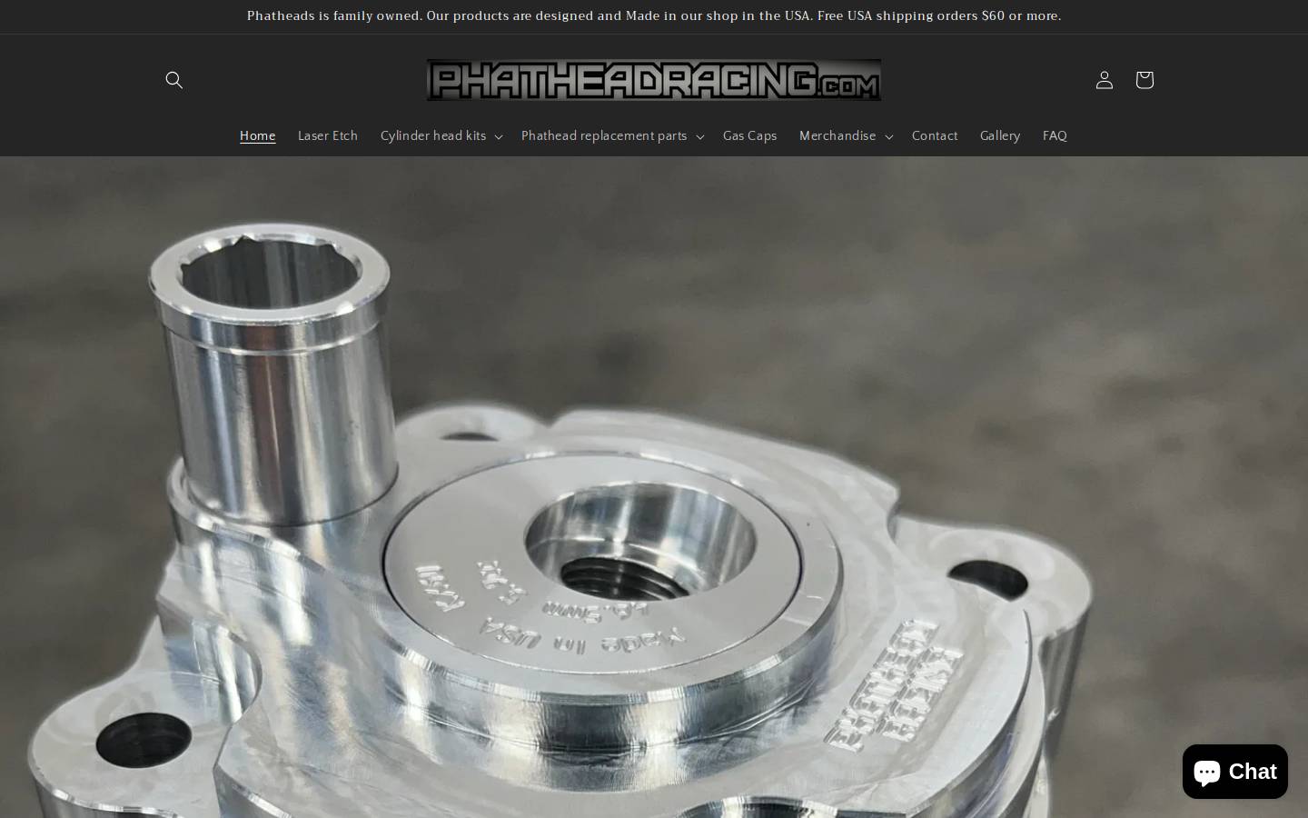 phatheadracing.com homepage screenshot