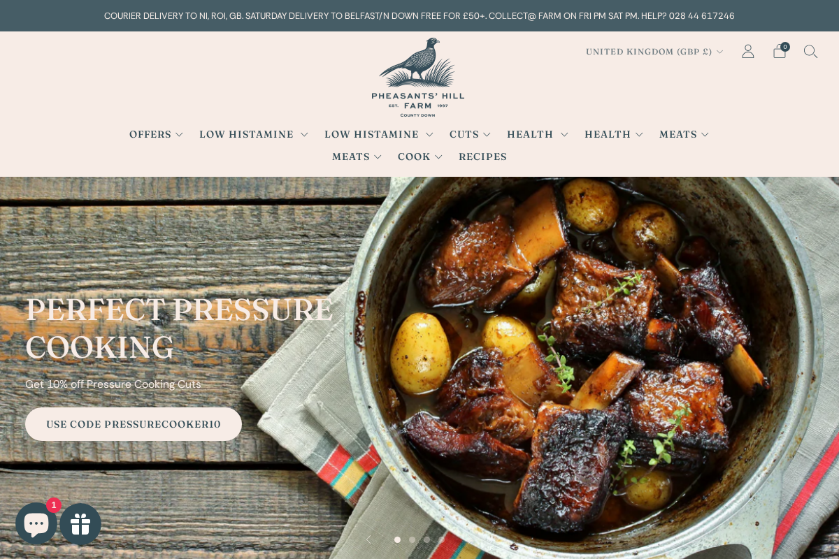 pheasantshillfarm.com homepage screenshot