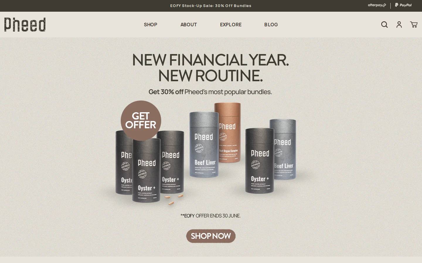 pheed.com.au homepage screenshot