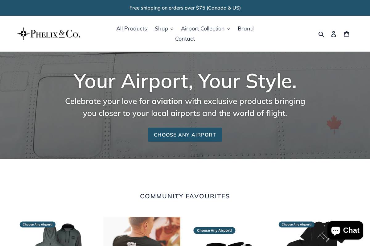 Phelix & Co. homepage screenshot