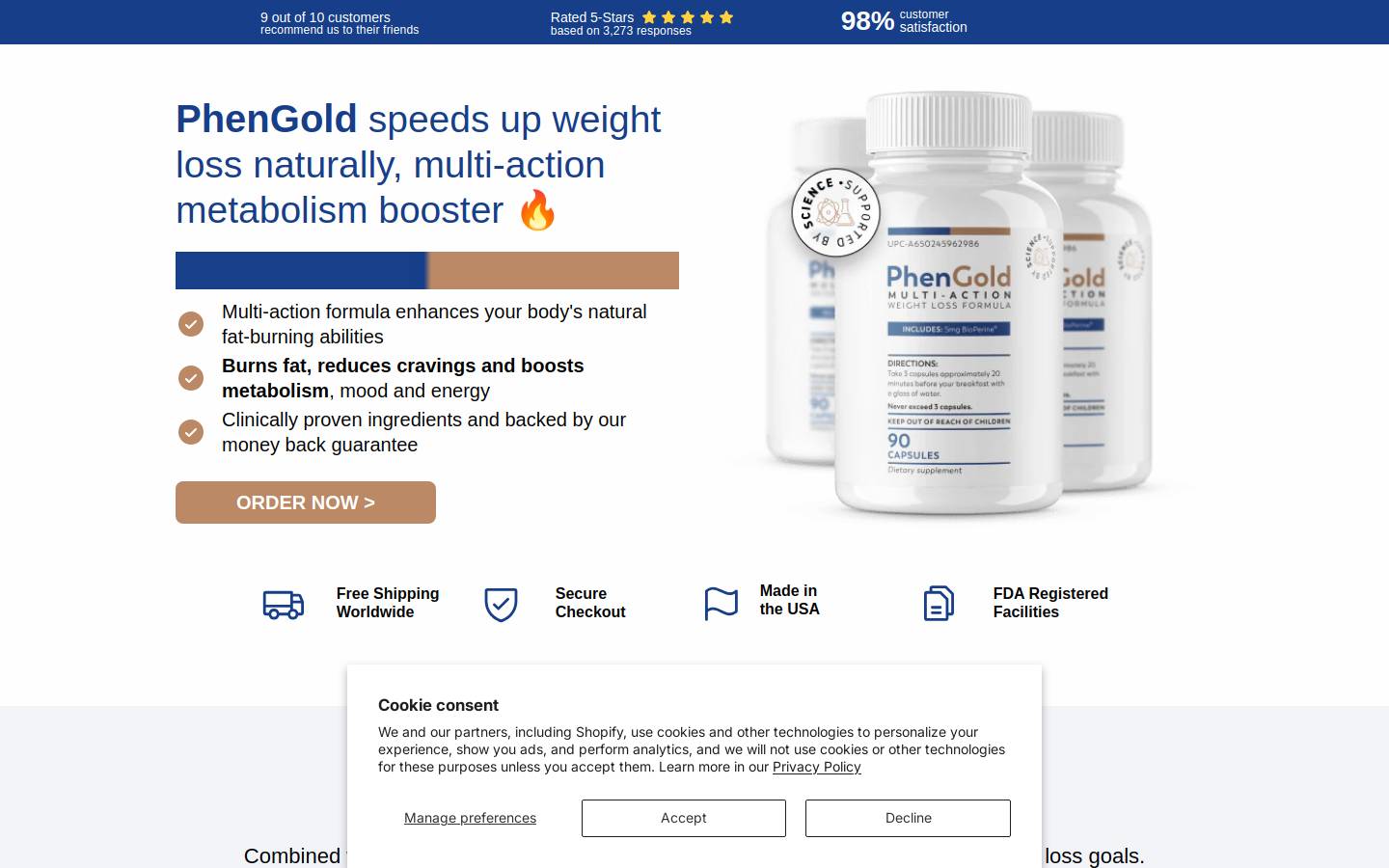 phengold.com homepage screenshot