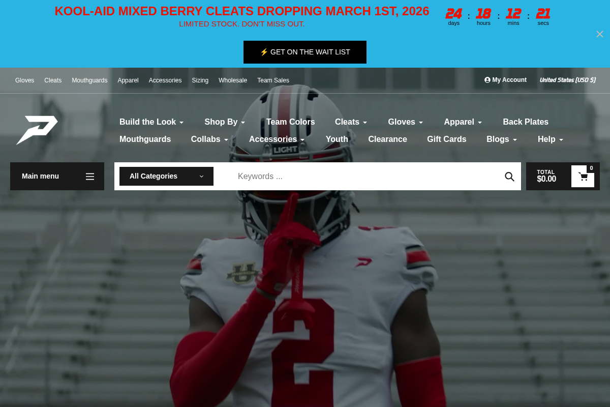 Phenom® Elite Brand homepage screenshot