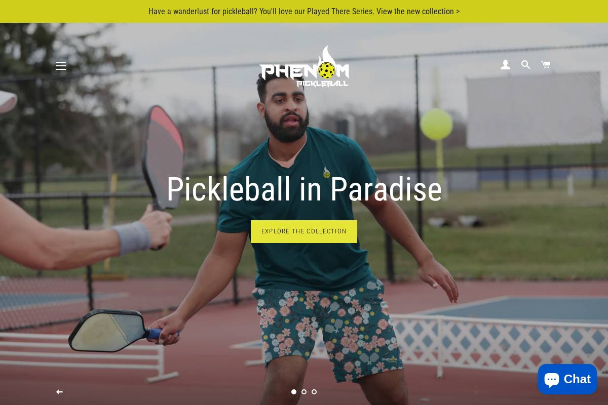 phenompickleball.com homepage screenshot