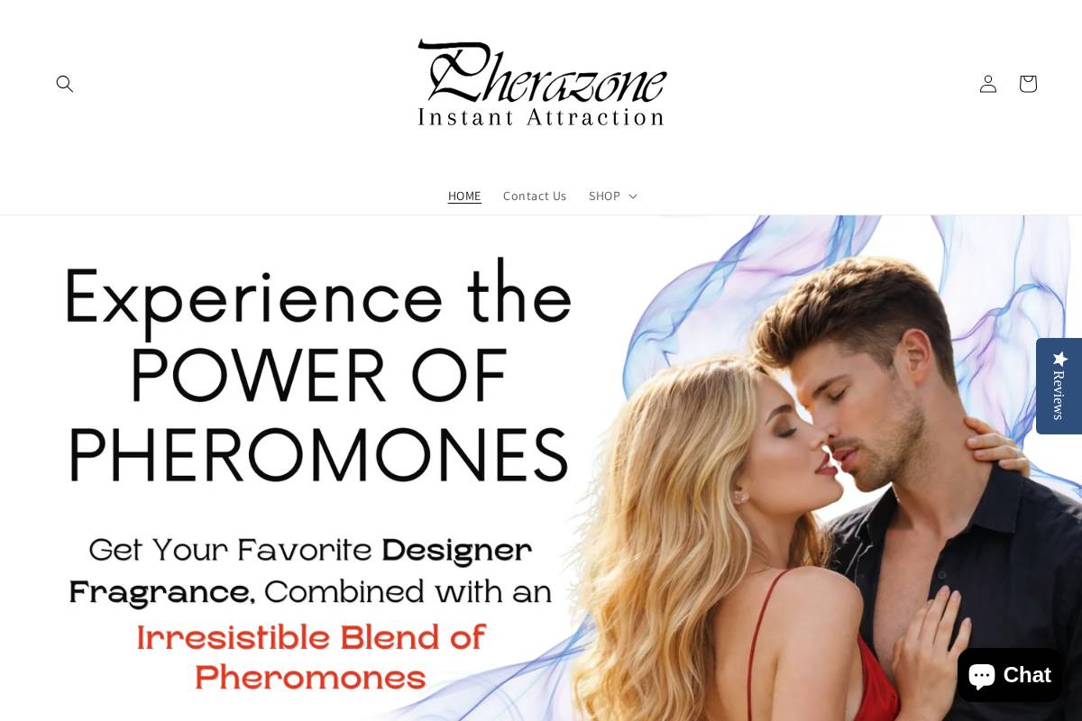 pherazoneofficial.com homepage screenshot