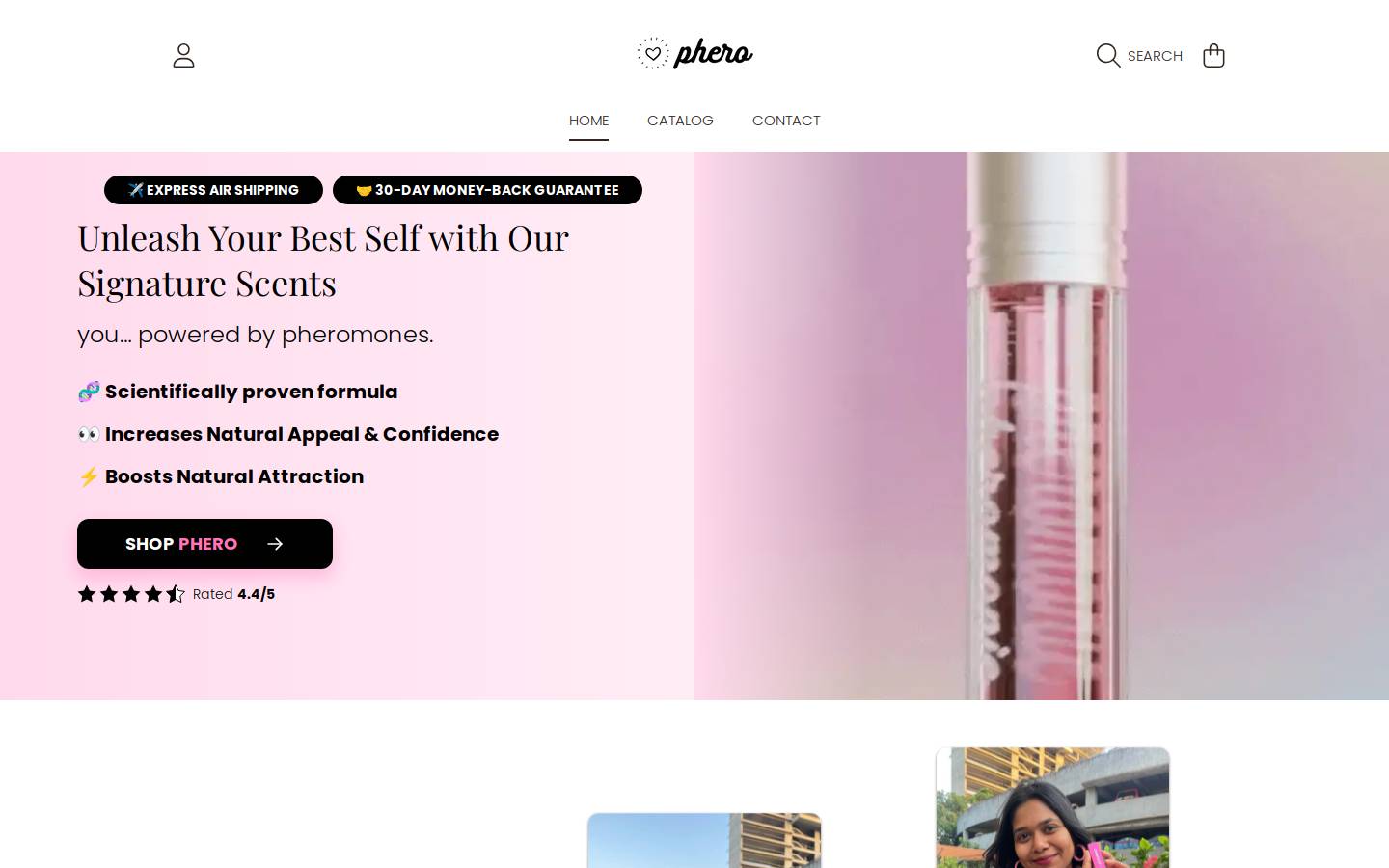 Phero homepage screenshot