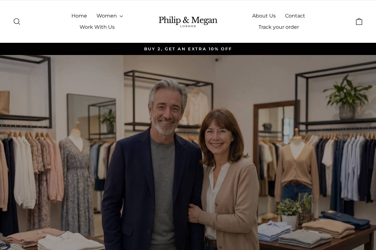 Philipmeganlondon homepage screenshot