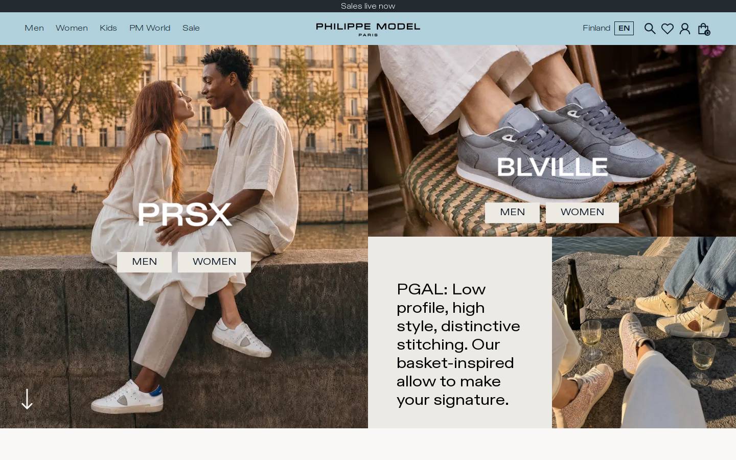 PHILIPPE MODEL homepage screenshot