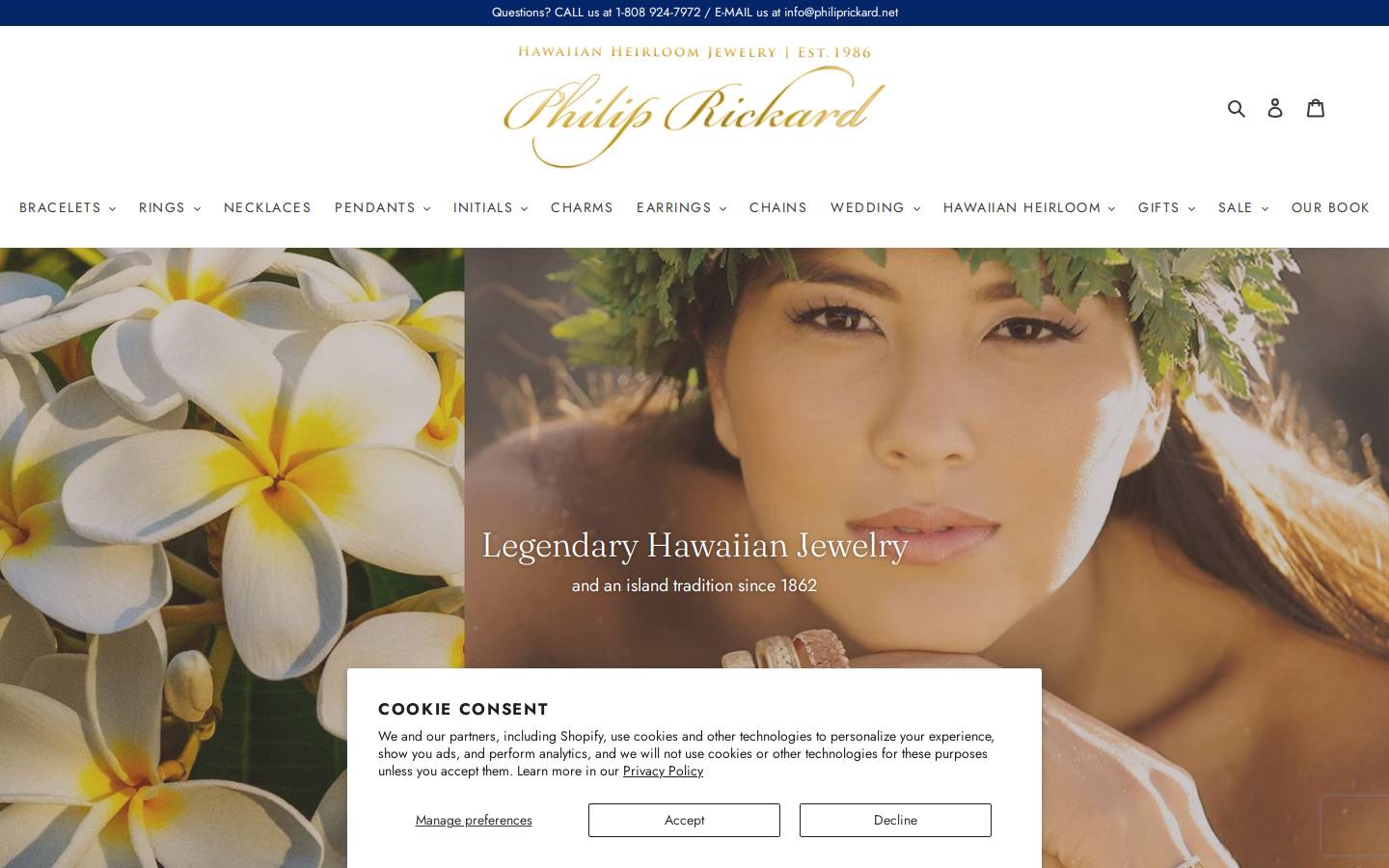 Philip Richard Honolulu homepage screenshot