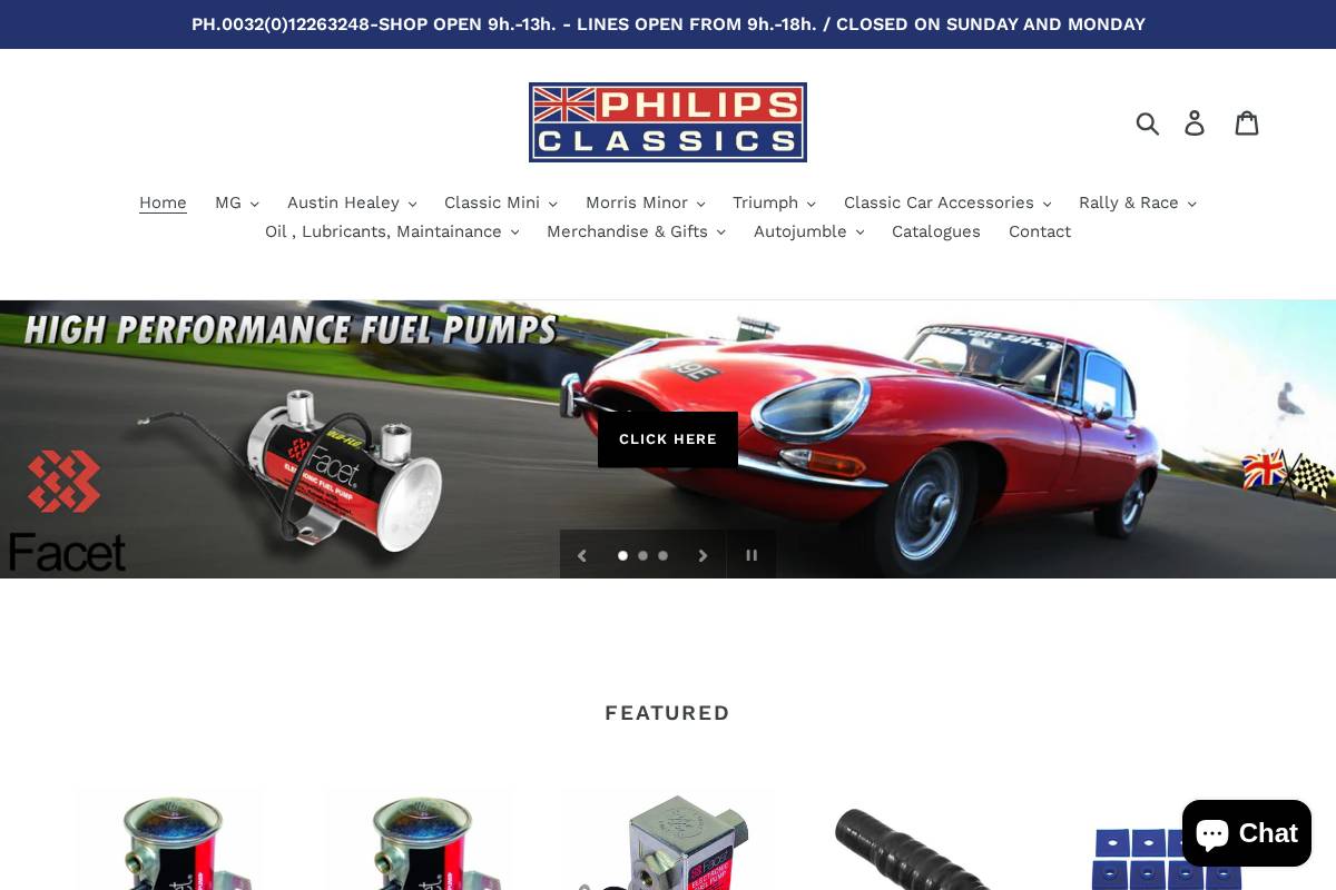 philipsclassics.be homepage screenshot