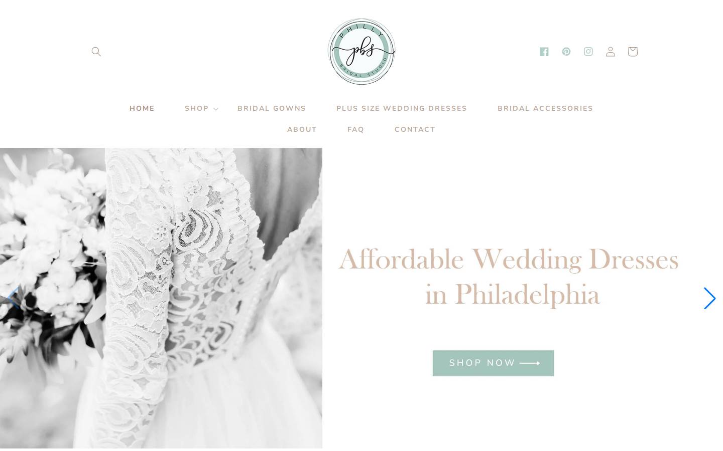 phillybridalstudio.com homepage screenshot