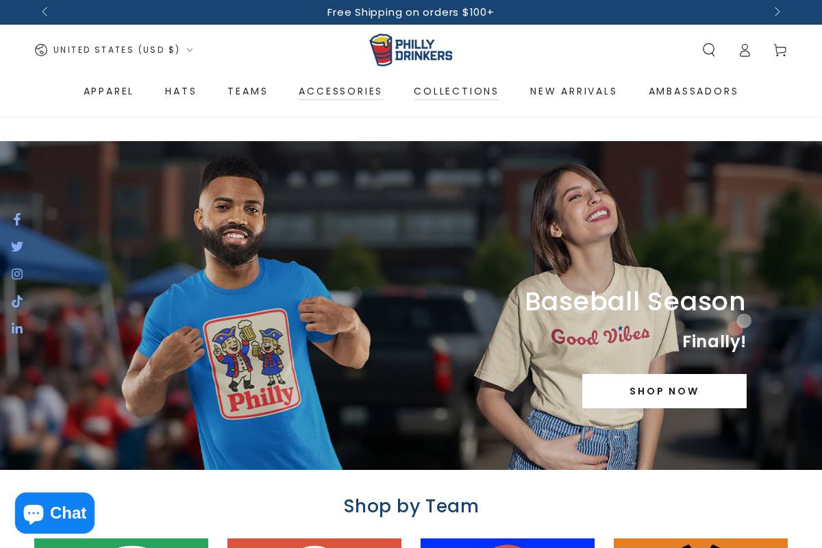 phillydrinkers.com homepage screenshot