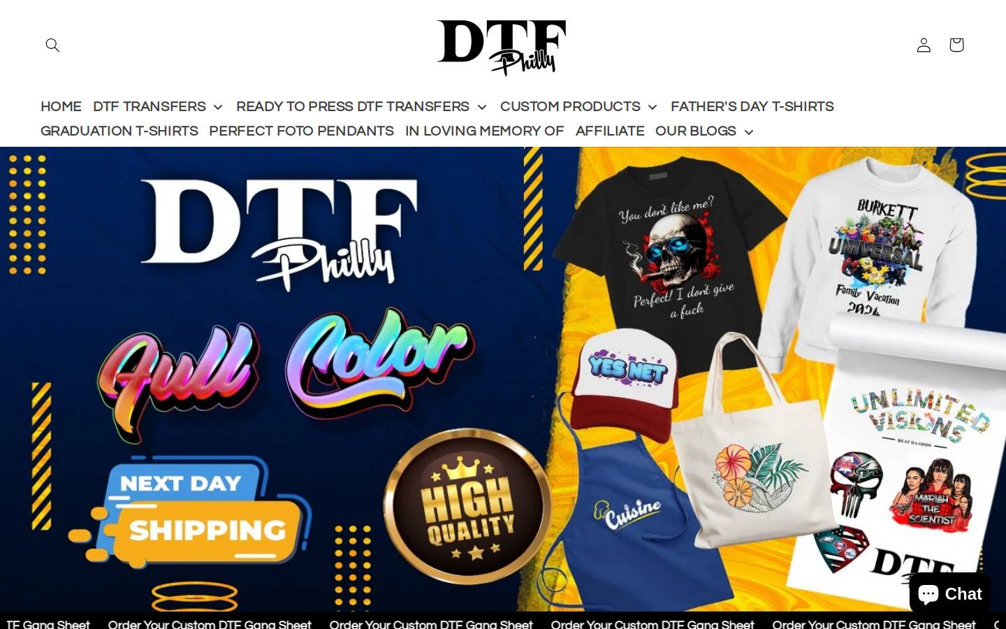 phillydtf.com homepage screenshot