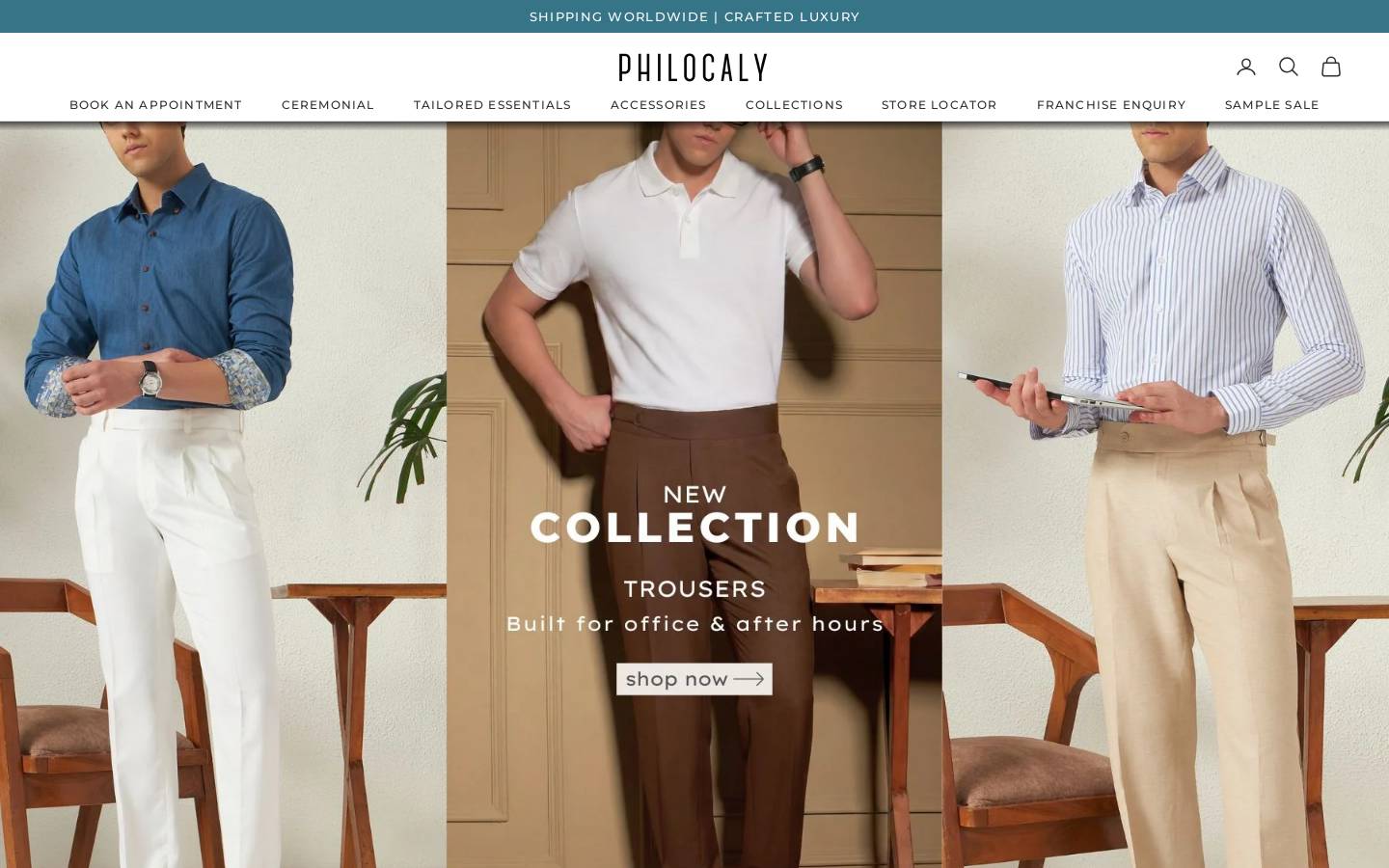 philocaly.in homepage screenshot