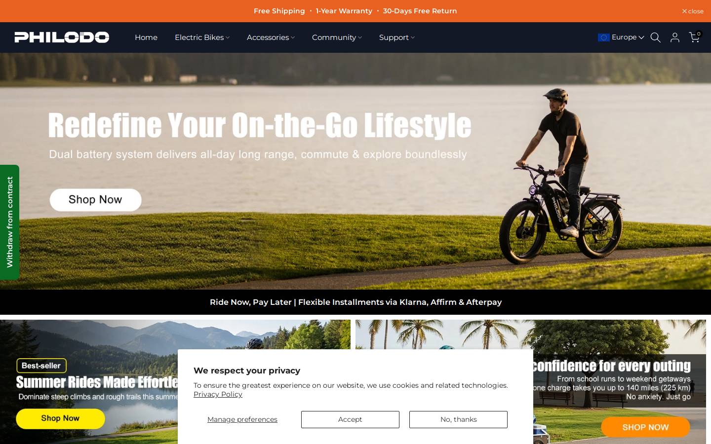 Philodo homepage screenshot
