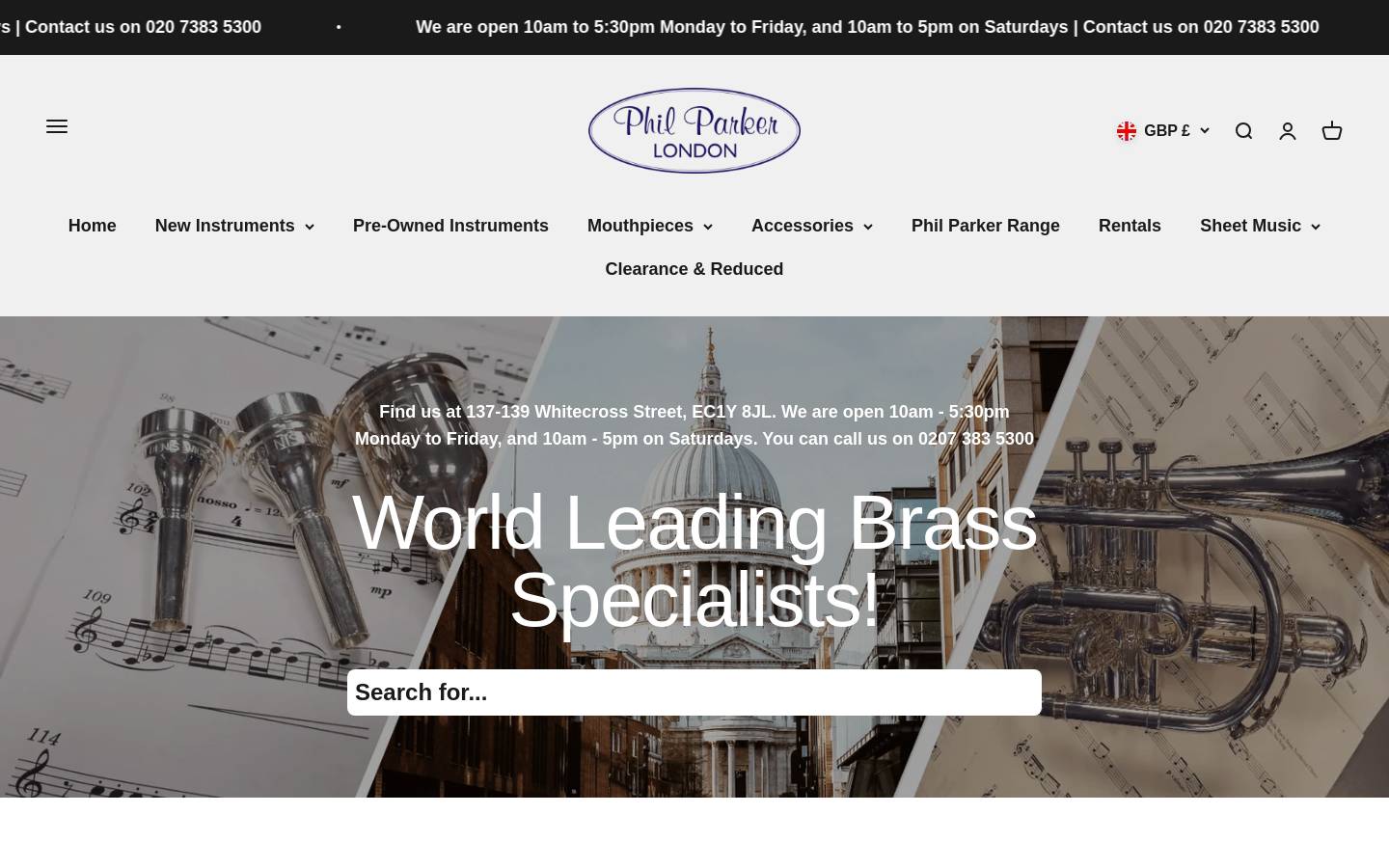 philparker.co.uk homepage screenshot