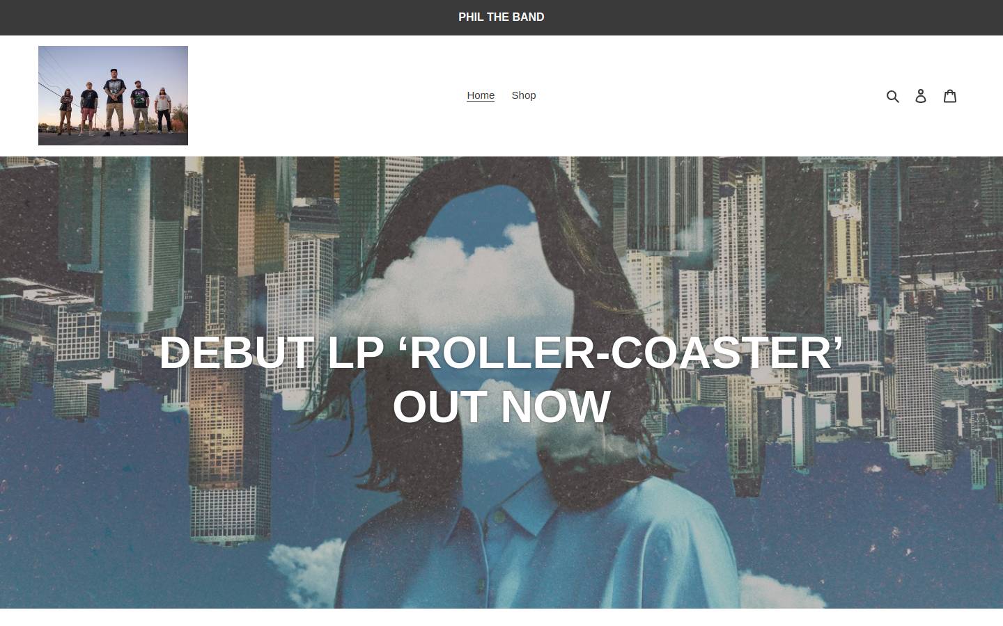 philtheband.com homepage screenshot