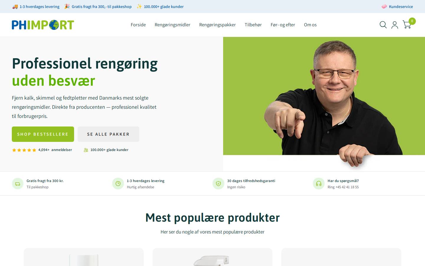 Phimport homepage screenshot