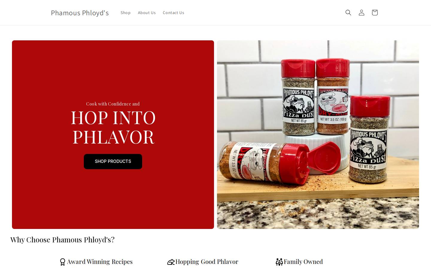 phloyds.com homepage screenshot