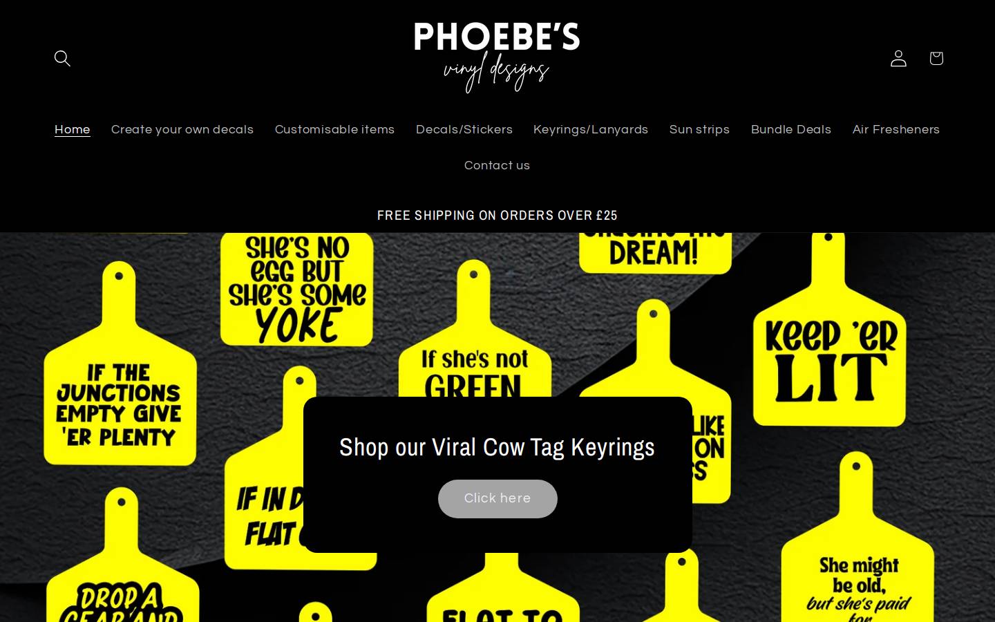 phoebesvinyldesigns.com homepage screenshot