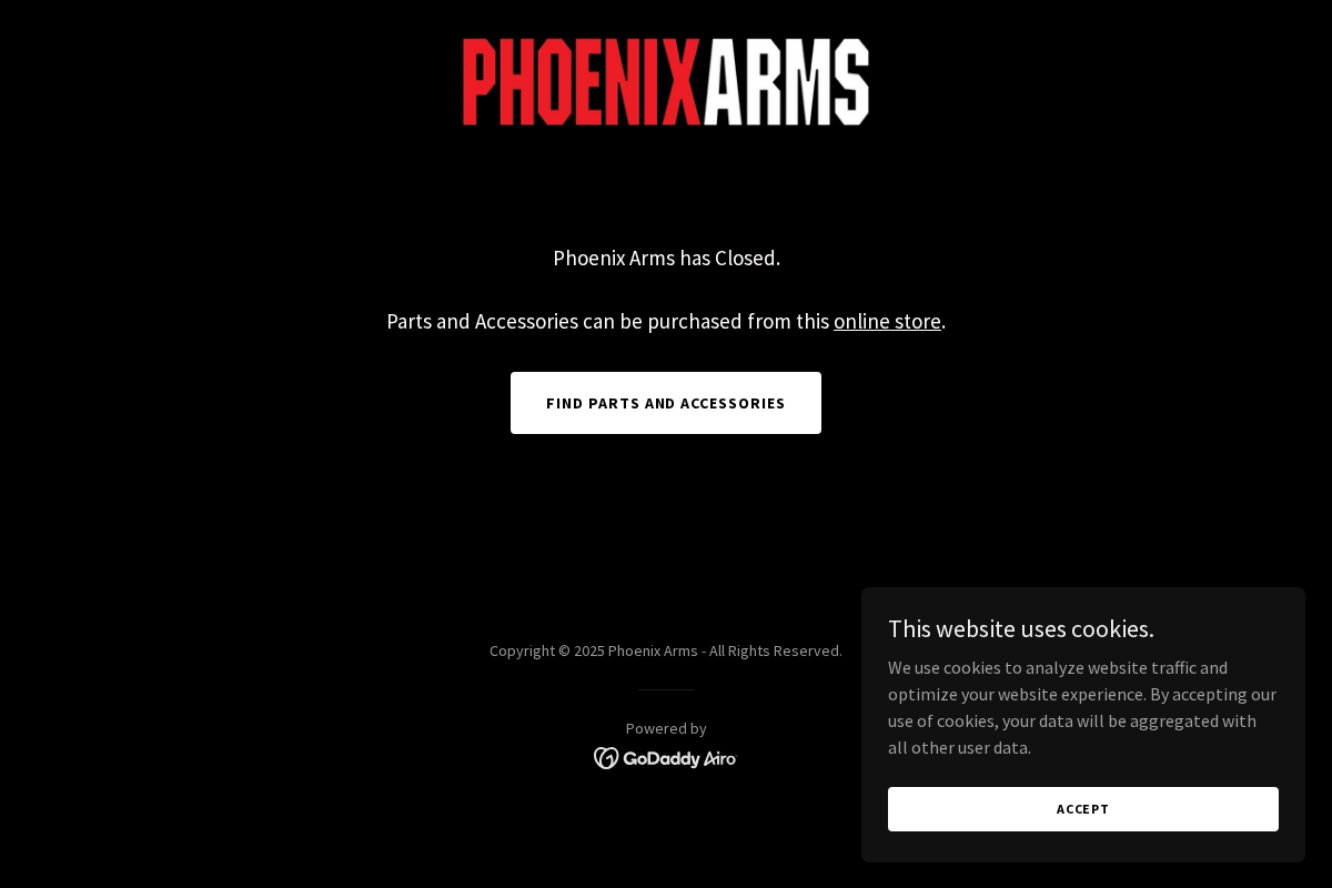 phoenix-arms.com homepage screenshot