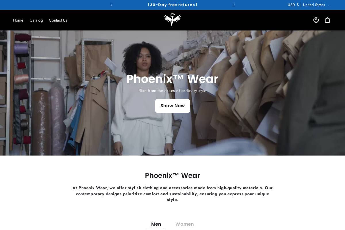 phoenix-wear.shop homepage screenshot