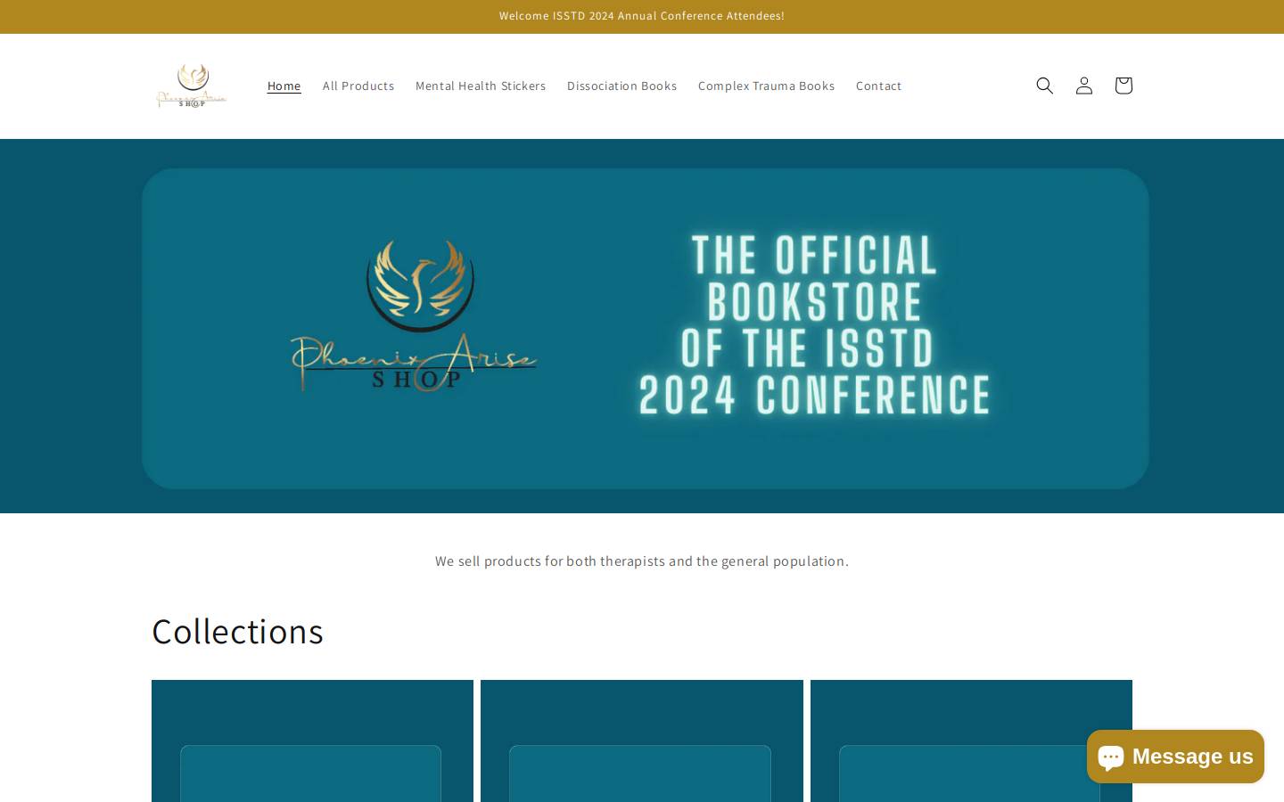 phoenixariseshop.com homepage screenshot