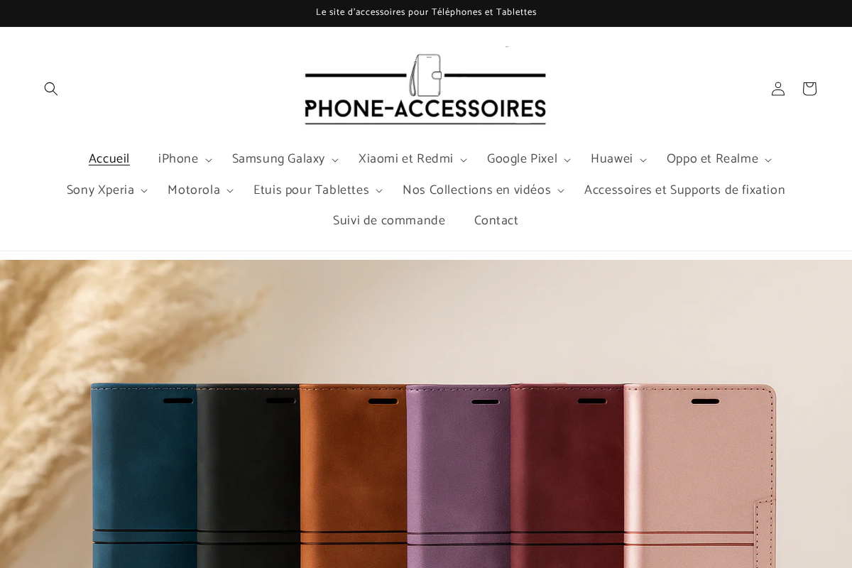 Phone Accessoires homepage screenshot