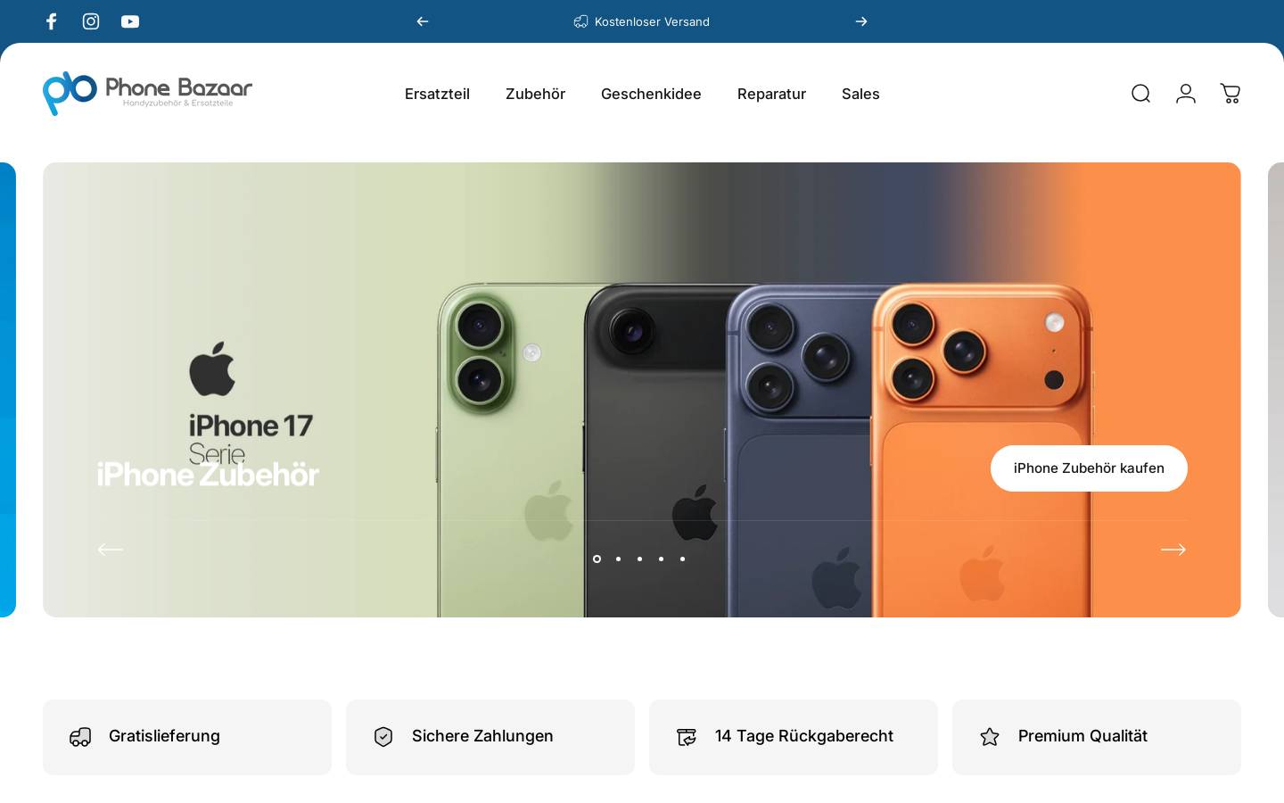 phonebazaar.ch homepage screenshot