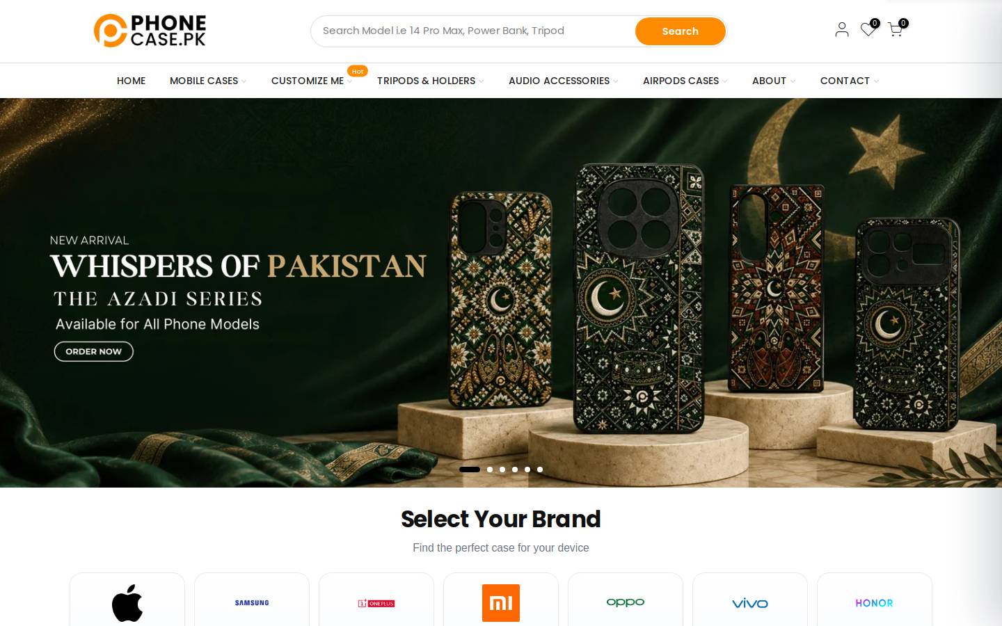 phonecase.pk homepage screenshot