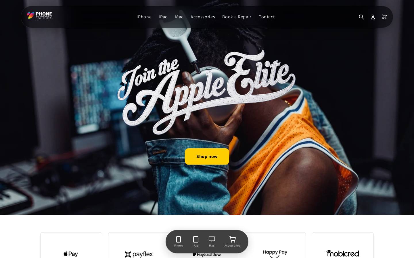 phonefactory.co.za homepage screenshot