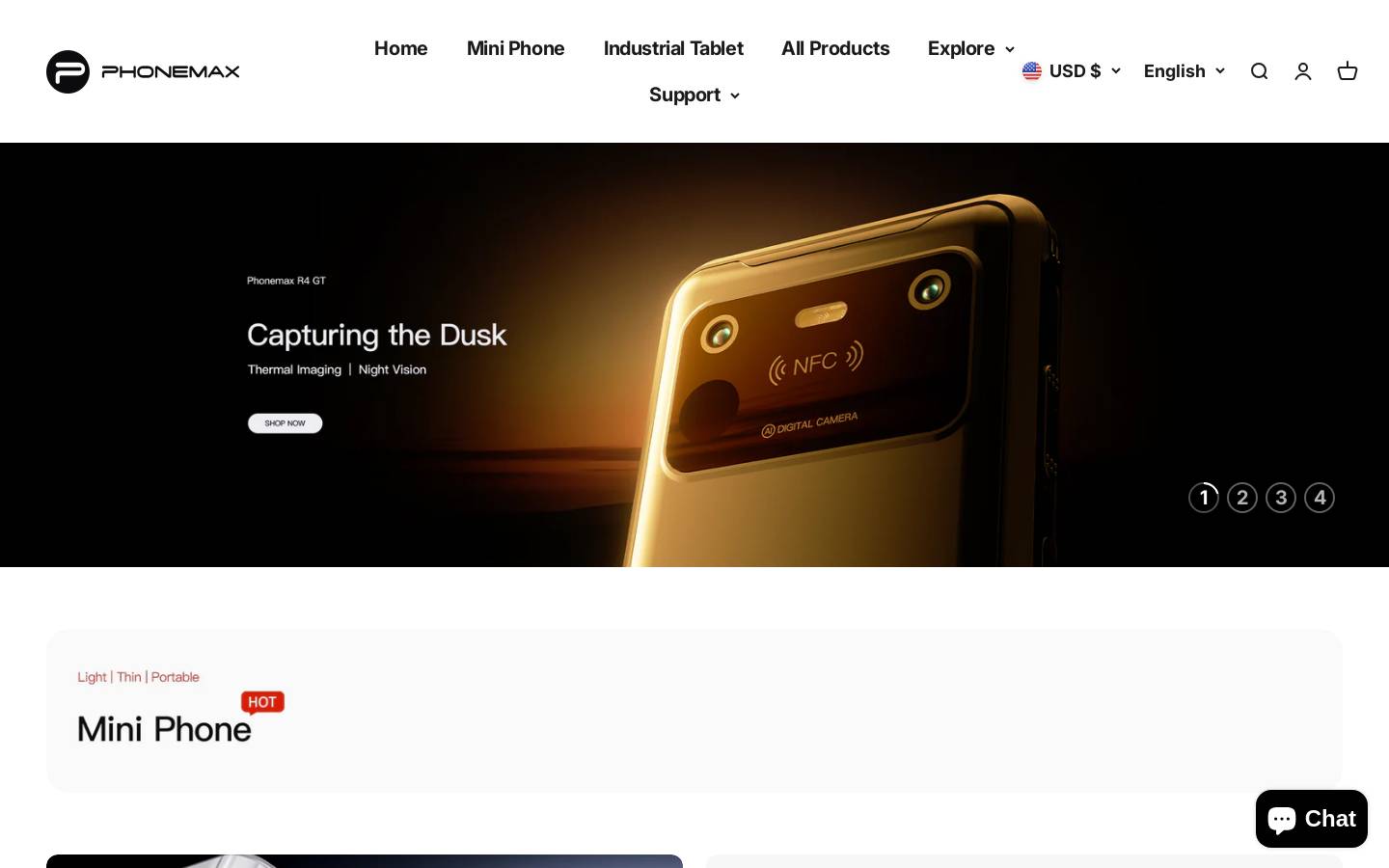 Phonemax homepage screenshot