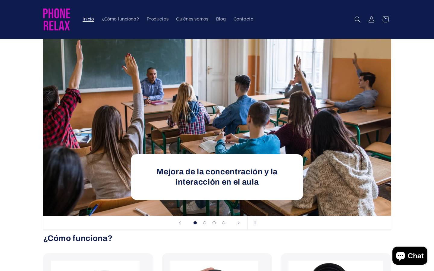 phonerelax.com homepage screenshot