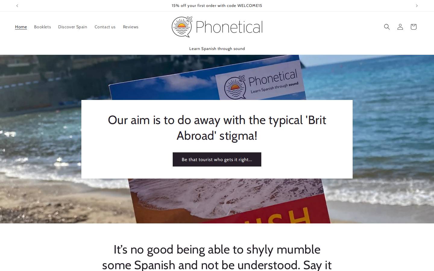 Phonetical homepage screenshot