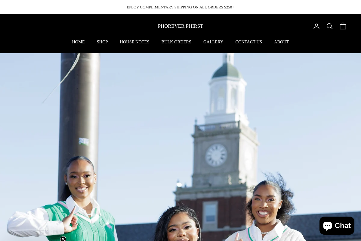 Phorever Phirst homepage screenshot