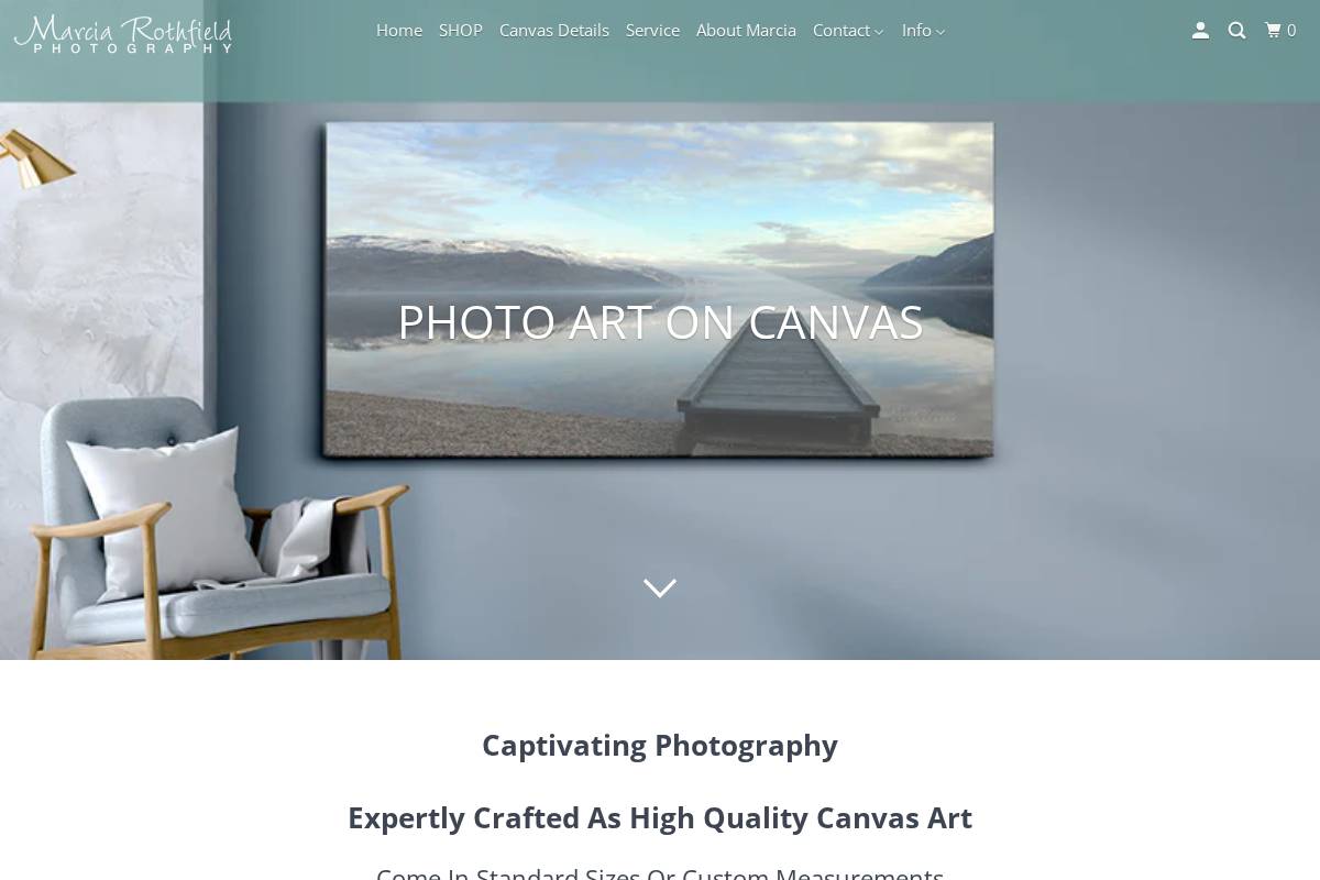 photoartoncanvas.ca homepage screenshot